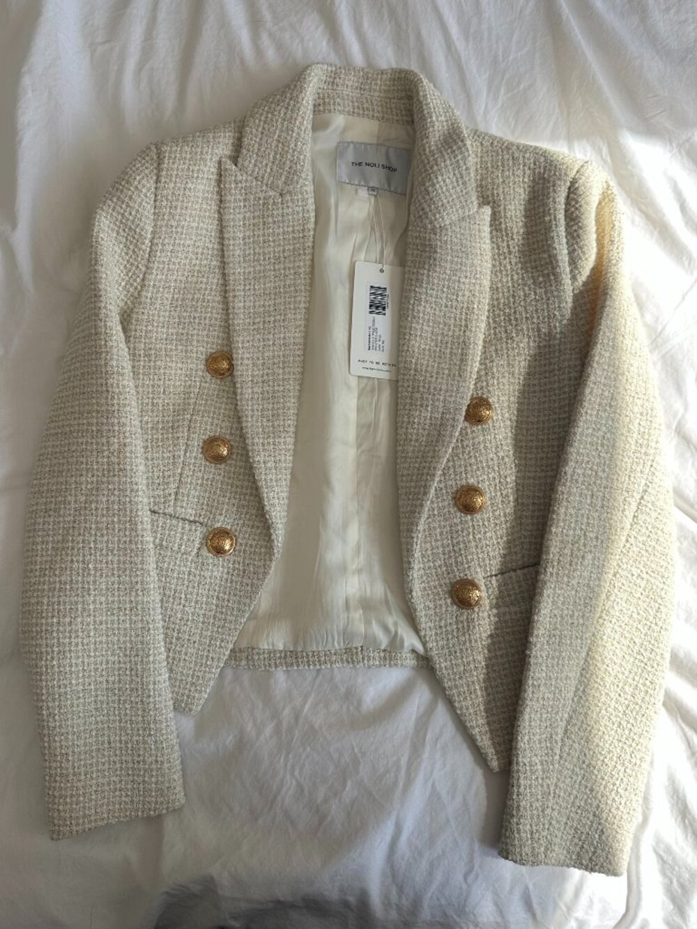 Gabrielle Tweed Double Breasted Blazer *NWT*